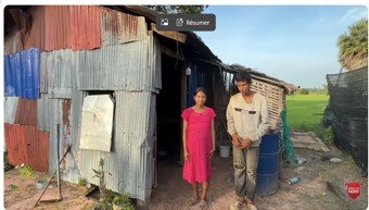 Une famille rencontrée lors d'une visite
